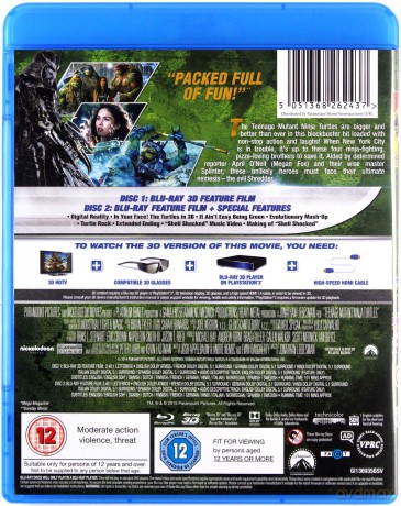 TMNT - Teenage Mutant Ninja Turtles [Blu-Ray 3D]+[Blu-Ray]