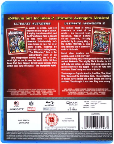 Ultimate Avengers - The Movie / Ultimate Avengers 2 - Rise Of The Panther [2xBlu-Ray]