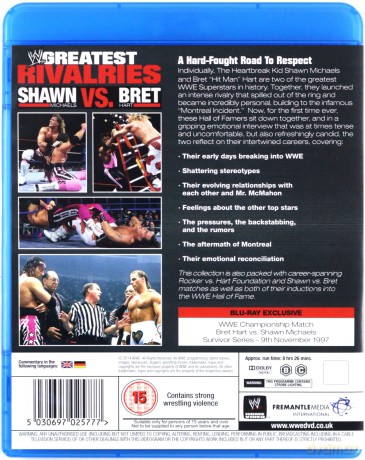 WWE - Greatest Rivalries - Shawn Michaels vs Bret Hart [2xBlu-Ray]