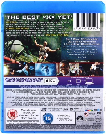 xXx - The Return Of Xander Cage (xXx: Reaktywacja) [Blu-Ray]