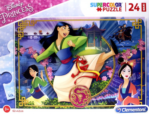 CLEMENTONI 24 el. Maxi Księżniczka Mulan [PUZZLE]