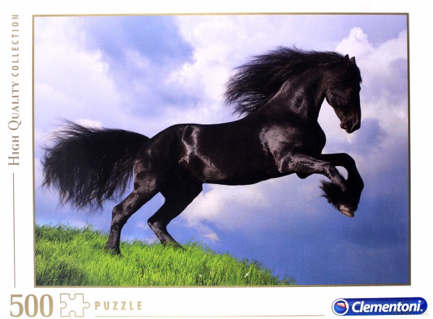 CLEMENTONI 500 el. Fresian Black Horse [PUZZLE]