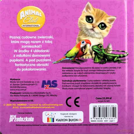 Animal Club. Puzzle i kolorowanki [KSIĄŻKA]