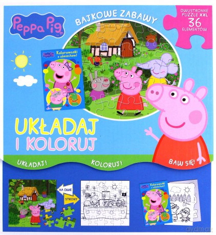 Peppa Pig. Bajkowe zabawy. Układaj i koloruj cz. 2 [KSIĄŻKA]