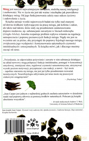 Nasz wspaniały mózg - Jean Carper [KSIĄŻKA]