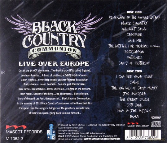 Black Country Communion: Live Over Europe [2CD]