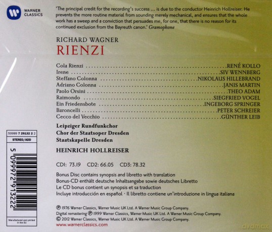 Heinrich Hollreiser: Rienzi [3CD]