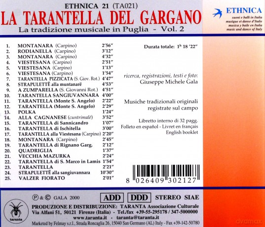 La Tarantella Del Gargano [CD]