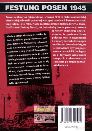 Festung Posen 1945. Pancerna rezerwa uderzeniowa - Maciej Karalus, Jarosław Jerza [KSIĄŻKA]