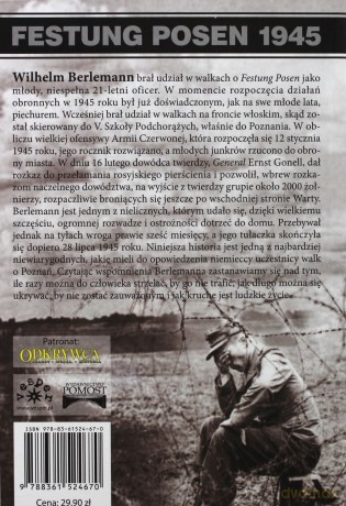 Festung Posen 1945. Z Poznania na Zachód - Wilhelm Berlemann [KSIĄŻKA]