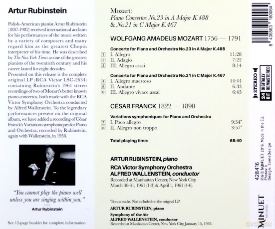 Wolfgang Amadeus Mozart: Mozart: Piano Concertos N 23 In A Major K.488 & N 21 In C Major K.467 [CD]