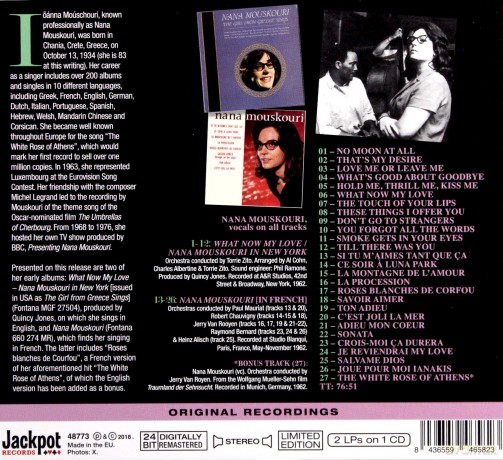 Nana Mouskouri: Nana Mouskouri - What Now My Love: Nana [CD]