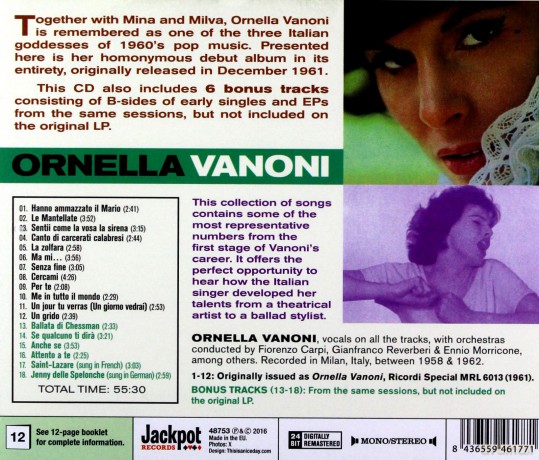 Ornella Vanoni: Ornella Vanoni -Remast- [CD]