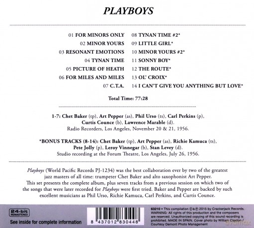Chet Baker: Playboys [CD]
