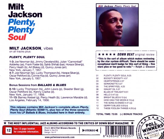 Milt Jackson: Plenty Plenty Soul - Milt Jackson [CD]