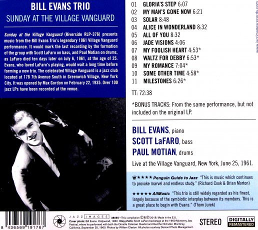 Bill Evans: Sunday At The Village Vanguard [CD]