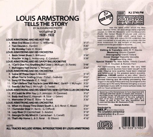 Louis Armstrong: Tells the Story vol.2 1928-32 [CD]