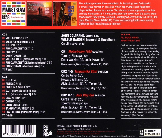 John Coltrane: The Complete Mainstream 1958 Sessions [2CD]