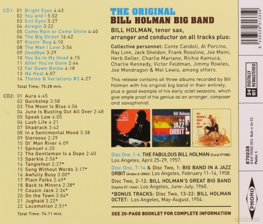Bill Holman: The Original Bill Holman Big Band - Complete [2CD]