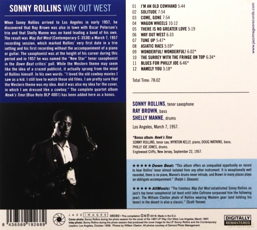 Sonny Rollins: Way Out West -Bonus Tr- [CD]