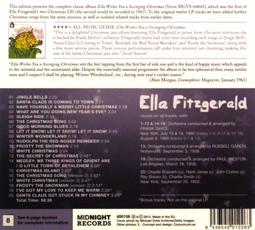 Ella Fitzgerald: Wishes You A Swinging Christmas [CD]