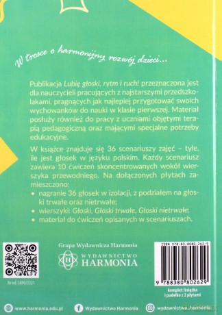 Lubię głoski rytm i ruch Ćwiczenia uwagi słuchowej, koordynacji słuchowo-ruchowej oraz syntezy i analizy słuchowej - Małgorzata Barańska [KSIĄŻKA]