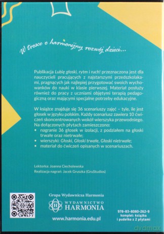 Lubię głoski rytm i ruch Ćwiczenia uwagi słuchowej, koordynacji słuchowo-ruchowej oraz syntezy i analizy słuchowej - Małgorzata Barańska [KSIĄŻKA]
