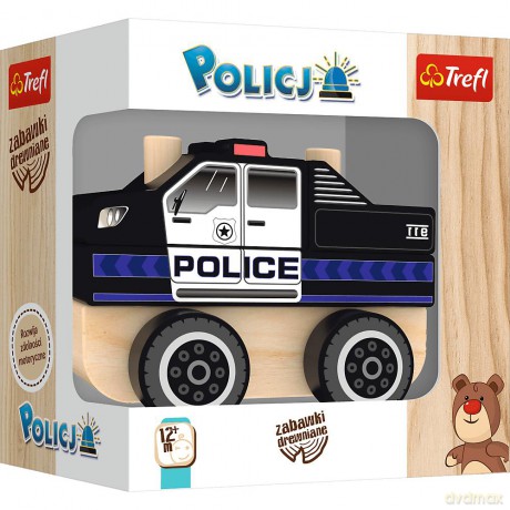 Policja zabawka drewniana