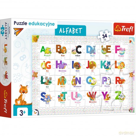 TREFL Edukacyjne Alfabet Polski (15560) [PUZZLE]