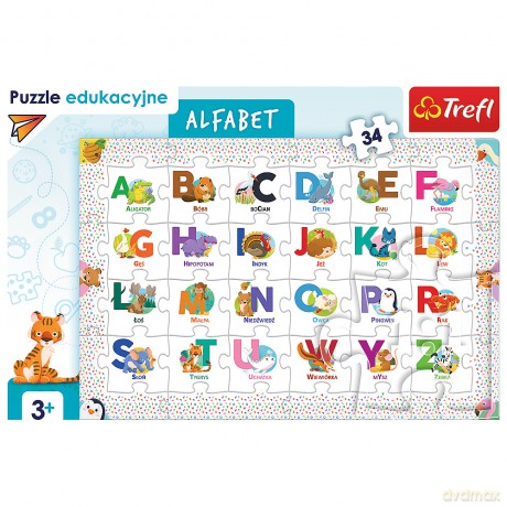 TREFL Edukacyjne Alfabet Polski (15560) [PUZZLE]