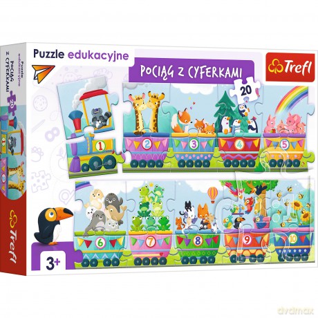 TREFL Edukacyjne pociąg z cyferkami (15561) [PUZZLE]