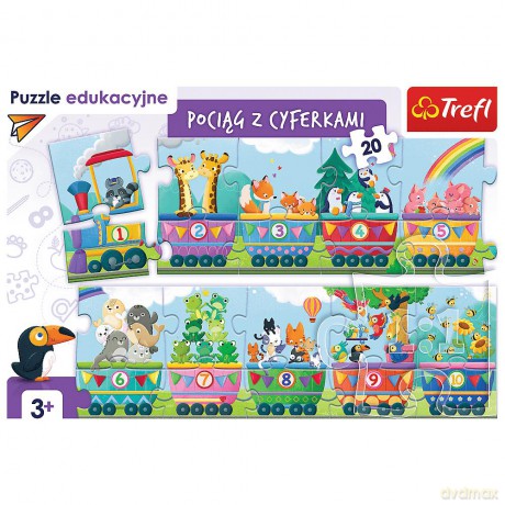 TREFL Edukacyjne pociąg z cyferkami (15561) [PUZZLE]