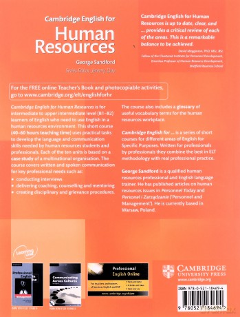 Cambridge English for Human Resources Student's Book - George Sandford [KSIĄŻKA]