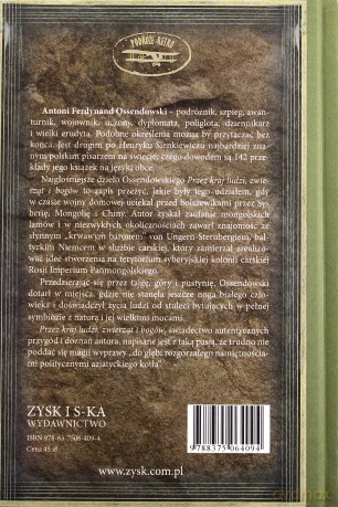 Przez kraj ludzi,zwierząt i bogów (twarda) - Ferdynand Antoni [KSIĄŻKA]