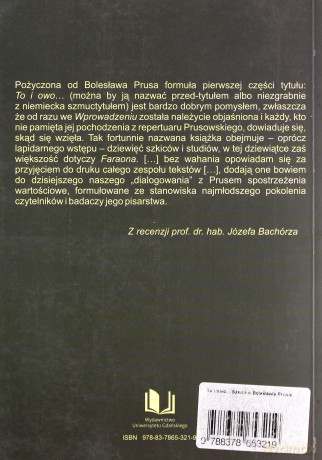 To i owo... Szkice o Bolesławie Prusie - Roksana Blech [KSIĄŻKA]