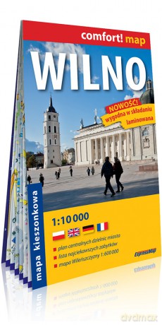 Wilno laminowany kieszonkowy plan miasta 1:10 000