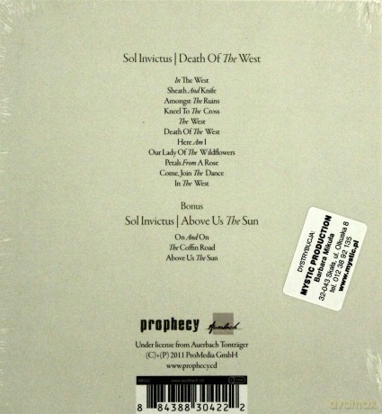 Sol Invictus: Death Of The West [CD]