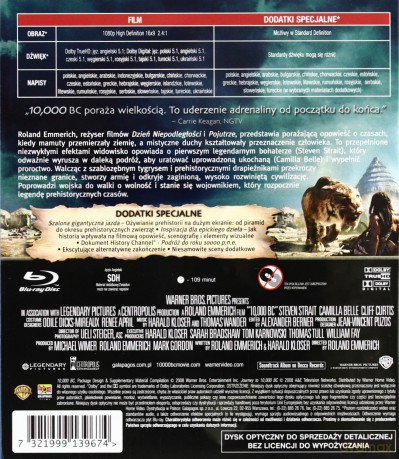 10 000 BC-Prehistoryczna legenda (10.000, 10,000) [Blu-Ray]