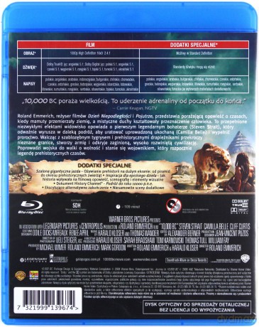 10 000 BC-Prehistoryczna legenda (10.000, 10,000) [Blu-Ray]