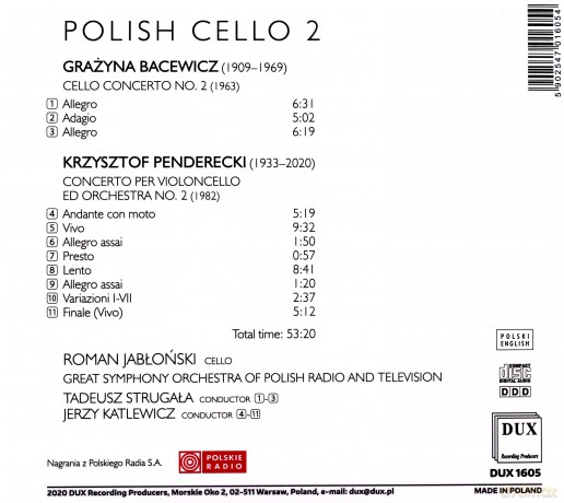 Roman Jabłoński: Polish Cello 2 [CD]
