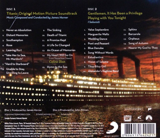 Titanic soundtrack (Anniversary Edition) (James Horner) [2CD]