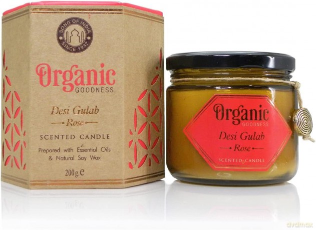Sojowa świeca zapachowa - Desi Gulab Rose 200g