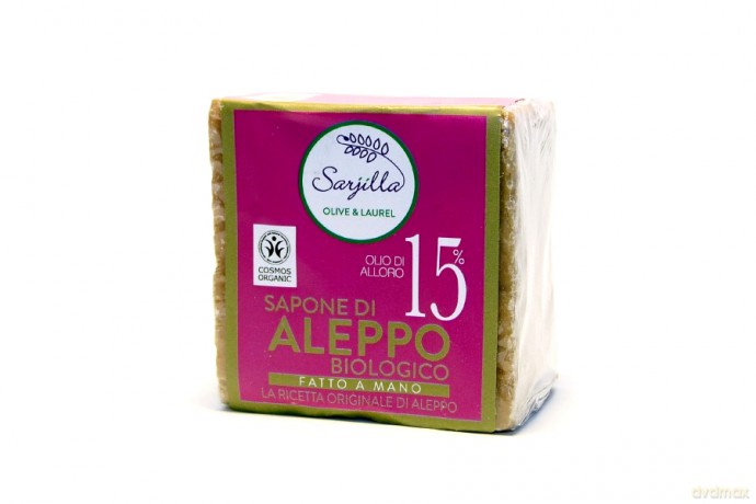 Tradycyjne mydło Aleppo z olejem laurowym 15% BIO 200g