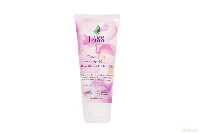 Żel peelingujący do twarzy i ciała z różą i aloesem - Lass Naturals