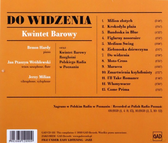Kwintet Barowy: Do Widzenia [CD]