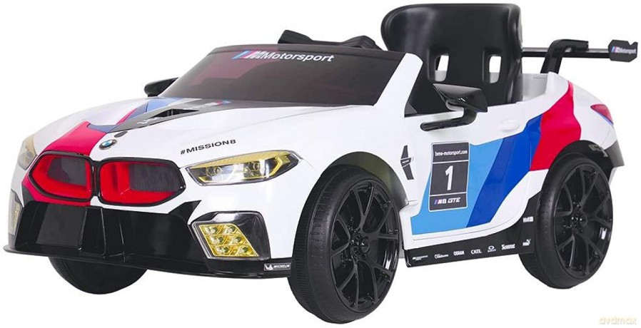Rollplay BMW M8 GTE Racing, 12V, RC, biały