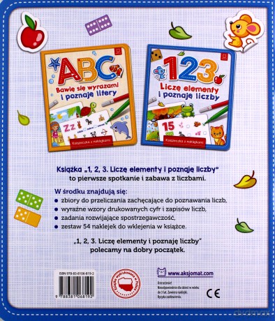 1, 2, 3 - Liczę elementy i poznaję liczby. Książeczka z naklejkami [KSIĄŻKA]