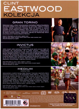 Clint Eastwood Kolekcja: Medium / Gran Torino / Invictus [3DVD]
