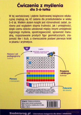Ćwiczenia z myślenia dla 5-6 latka - Tamara Michałowska [KSIĄŻKA]