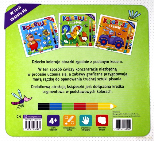 Kredka segmentowa. Koloruję i zgaduję [KSIĄŻKA]